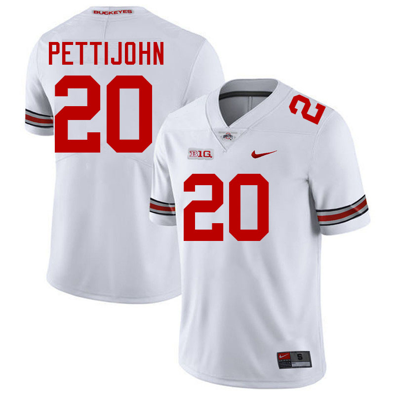 #20 Riley Pettijohn Ohio State Buckeyes Jersey College Football Uniforms-White #20 Riley Pettijohn Ohio State Buckeyes Jersey College Football Uniforms-White